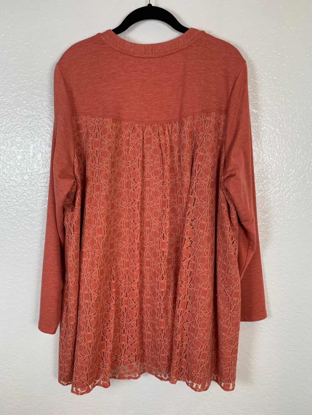 LOGO Lounge Lori Goldstein Womens Zip Up Sweatshirt Size 2X Red Lace Overlay - Picture 9 of 14